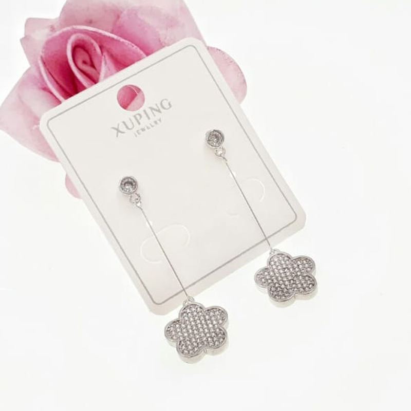 XUPING ANTING SILVER FLOWER